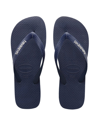 HAVAIANAS KIDS THICK RUBBER LOGO NAVY BLUE/NAVY BLUE/WHITE